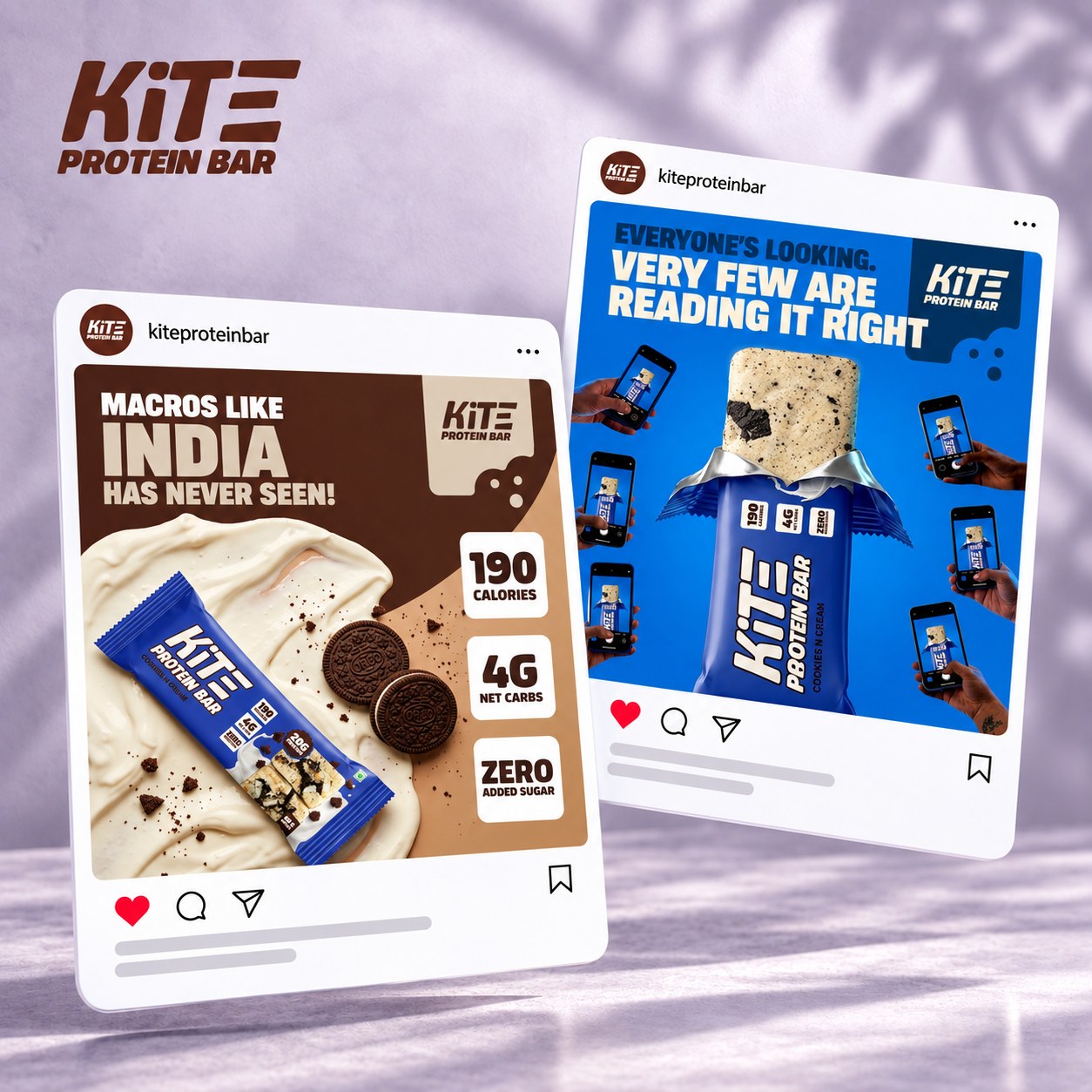 Kite Protein Bar — Social media