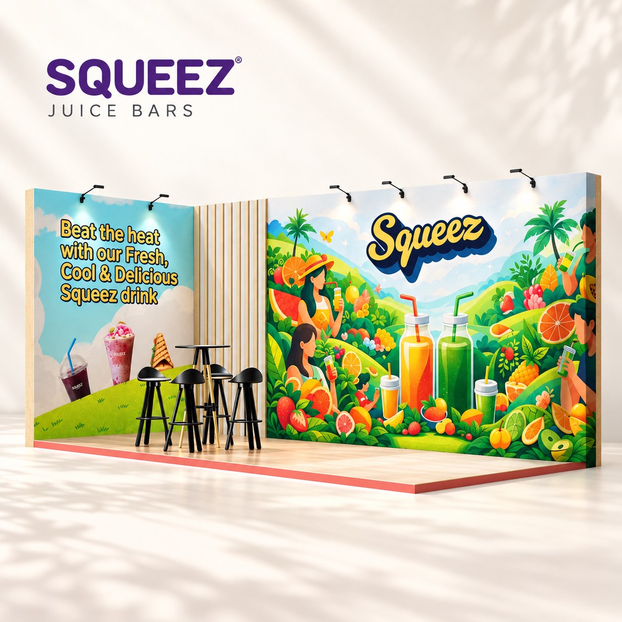 Squeez Juice Bars — Brand identity